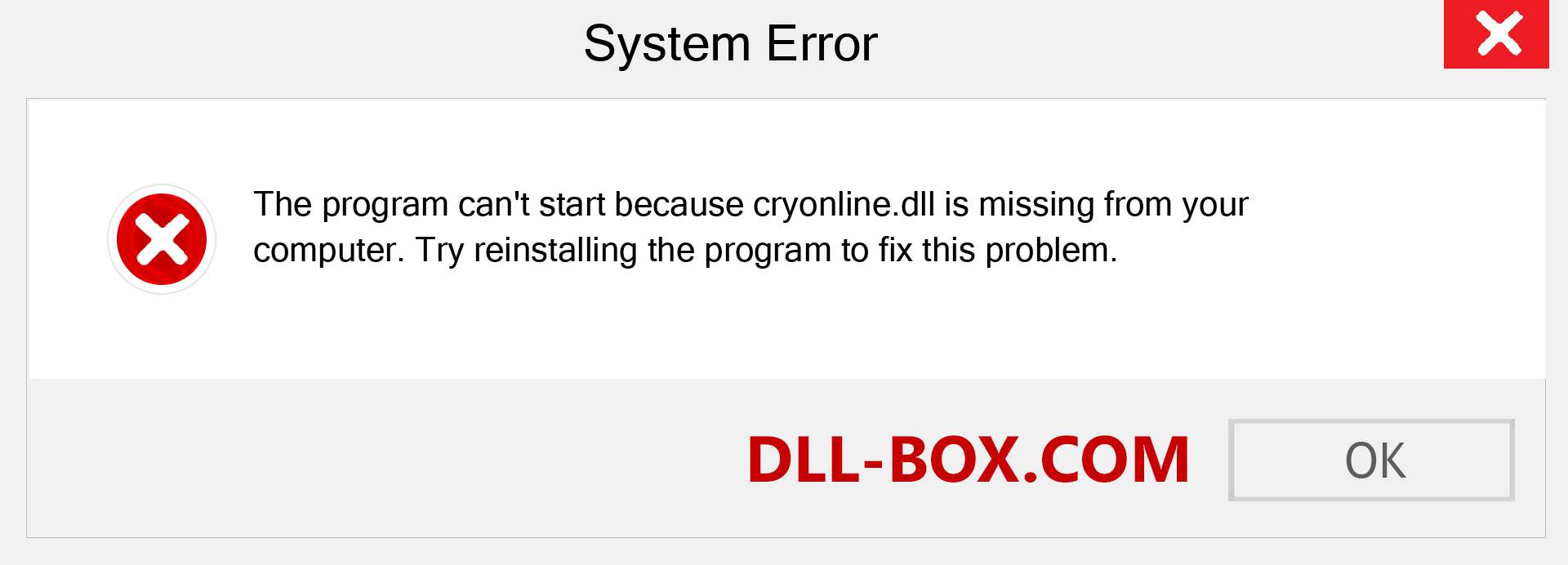  cryonline.dll file is missing?. Download for Windows 7, 8, 10 - Fix  cryonline dll Missing Error on Windows, photos, images