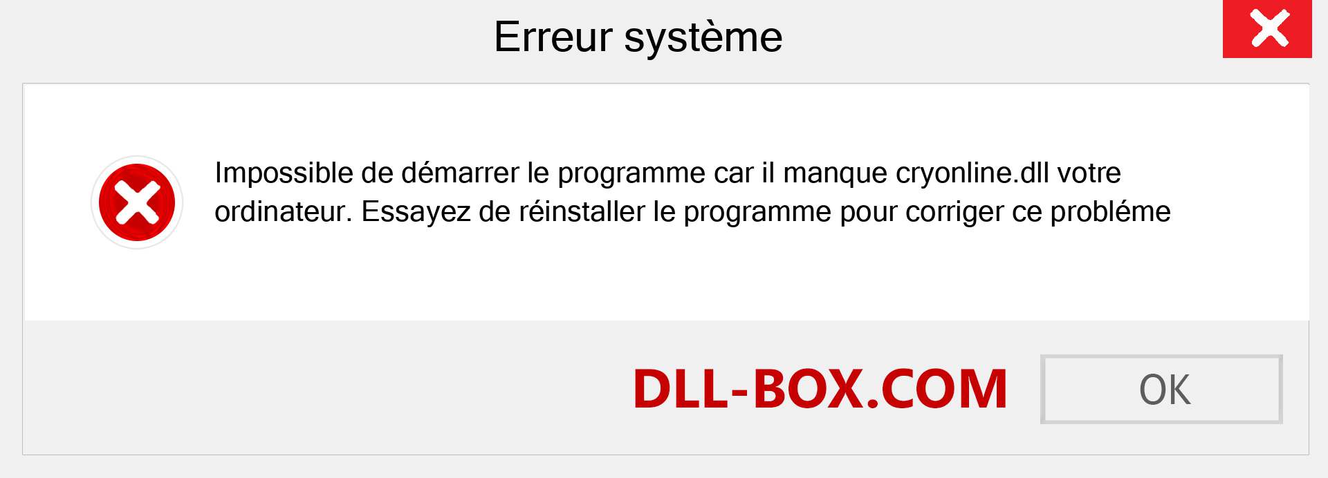 Le fichier cryonline.dll est manquant ?. Télécharger pour Windows 7, 8, 10 - Correction de l'erreur manquante cryonline dll sur Windows, photos, images